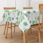 Lofaris Fresh Green Boho Leaf Tablecloth for Spring Botanical Design Modern Kitchen and Dining Decor